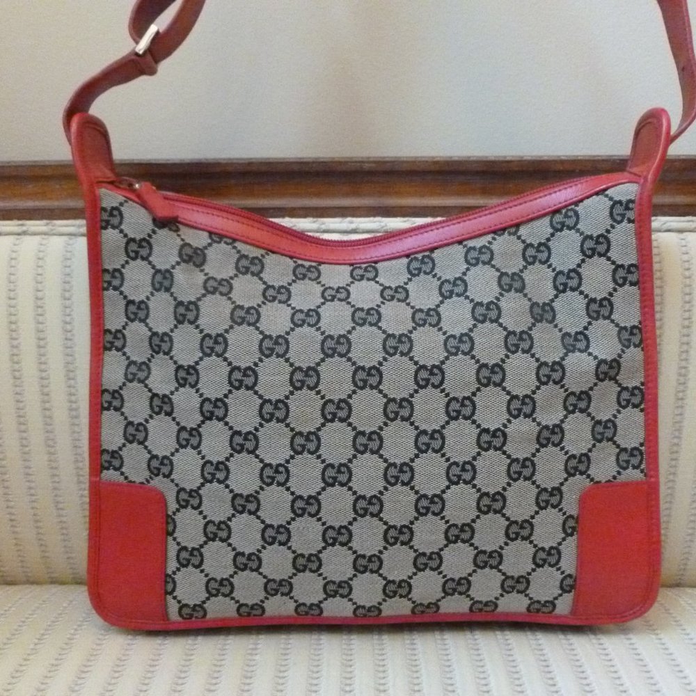 Gucci GG Monogram Canvas Shoulder/ Messenger Bag